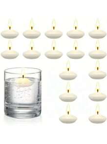 10pcs Colorful Floating Candles, Wedding Reception Hotel Restaurant Birthday Party Decor, Christmas Valentine's Day Romantic Candlelight Dinner Floating Candles