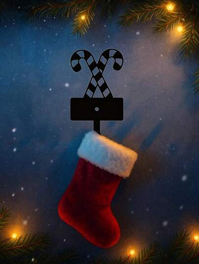 CIF BUY 1 Appendino Natalizio in Metallo a Forma di Bastoncino di Zucchero - Portachiavi Multifunzionale e Decorazione Natalizia da Parete. Design in Lega, Perfetto per la Decorazione Natalizia della Casa, Calze, Ornamenti e Altro. Gancio Facile da Usare per Appendere Alberi di Natale, Porte, Borse e Chiavi. Illumina la Tua Stagione e Adatto per la Decorazione Natalizia della Casa Moderna, Decorazione della Stanza, Inverno