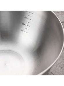 Tazón de acero inoxidable extra grueso con marcas de medición, tazón para ensalada de frutas y mezcla de masa, tazón de cocina multiusos, tazón para hornear, tazón para mezclar