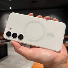 Magnetic TPU Case For Galaxy A16/A36/A26/A56/A15/A35/A55 5G /Compatible With Apple 11 12 13 14 15 16 17 Pro Max Cover - White - View 3