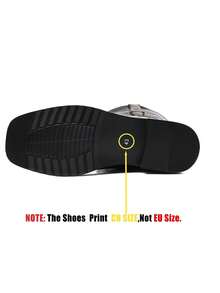 Mioeert Men's Vintage Embroidered Lace-Up Ankle Boots, Unisex Cowboy Boots With Wide Toe, High-Top Windproof And Riding Slip-On Boots (Please Choose One Size Down) - Brown - View 9