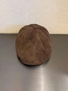 男女通用经典报童帽，简约轻便平顶帽，休闲英伦风艺术家帽，圆帽