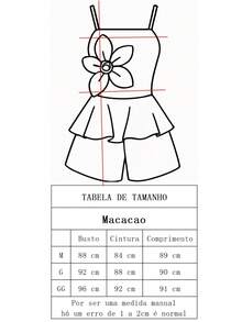 Kliou Fashion Flora Charm Macacão feminino com Saia Sobreposta Simples Rosa 3d Zíper - Cinza - Visão 6