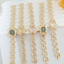 Damenuhr Luxus Edelstahlarmband quadratisches Zifferblatt mit römischen Ziffern, modische Lässig Business Quarzarmbanduhr