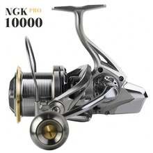 BILLINGS NGK PRO Saltwater Spinning Fishing Reel,8000-14000 Up To 33LBs Max Drag Big Game Fishing Reels,Aluminum Spool With Braid-Ready,Super Smooth Power Surf Fishing Reel - Silver - View 7