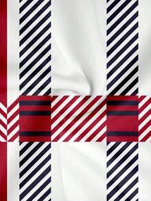 Men's Patchwork Contrast Plaid Long Sleeve T-Shirt And Pants Set - Multicolor - View 3