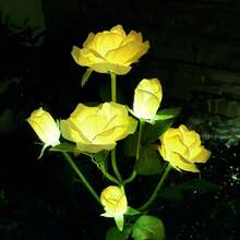 NetHong 5 Head LED Solar Power Flower Lights Outdoor Garden Path Luminous Lamps UK - Multicolor - View 10