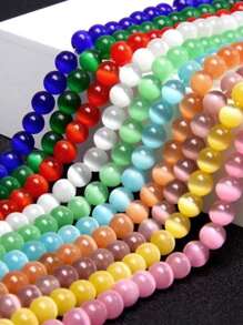 1 buc Mărgele de Piatră Lunii, Mărgele Libere din Cristal Alb, Mărgele Transparente Ochi de Pisică, Mărgele Autentice din Piatră Lunii, Mărgele Rotunde Netede DIY, Potrivite pentru Confecționarea de Bijuterii, Brățări, Brățări de Gleznă, Coliere, Cercei, Bijuterii Artizanale, Ideale pentru Cadouri de Sărbători, Cadouri pentru Înapoi la Școală, Halloween, Crăciun