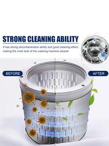 1 Box Of 12 Washing Machine Cleaner, Descaler, 12 Deep Cleaning Tablets For Front And Top Loading Washing Machines, Laundry Tub Deodorizer - Blue - View 7