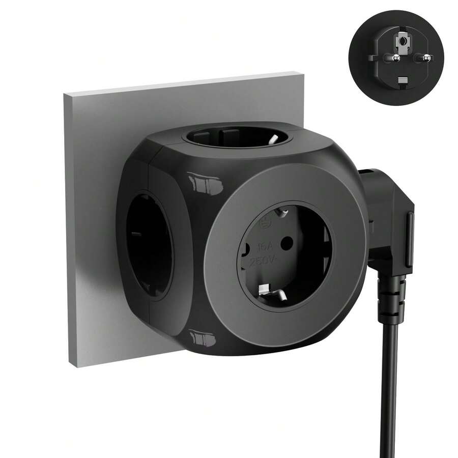 5-Outlet Multi-Function Power Strip, 4000W High Power, Suitable For Bedroom, Living Room, Workshop, Office, Etc.