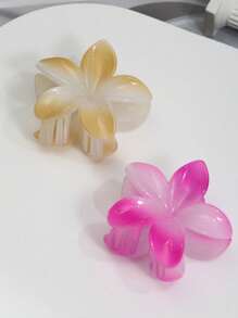 Set de 12 piezas de pasadores de cabello con forma de flor de 8cm/3.14in de plástico, diseño floral de color AB, adecuados para mujeres, estilo minimalista elegante, apropiados para uso diario, fiesta, playa, perfectos para coletas, moños, maquillaje, accesorios, se ajusta a todos, mejor regalo de cumpleaños, pareja, amigo para Pascua, fiesta temática, Día de los Inocentes, actuación en el escenario, Acción de Gracias, Año Nuevo, accesorios para el cabello, elegantes pasadores de garra, artículos escolares, universidad