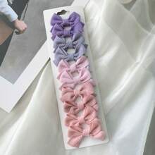 10-20件婴儿蝴蝶结发夹女童安全发夹儿童甜美发夹儿童发饰 - 彩色 - 查看 11