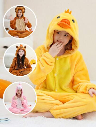 MICHLEY 1Pc Children Cartoon Animal Cute And Soft Sleeping Bag Cosplay Costume Sleepwear Unisex Suitable For Home,Party,Vacation