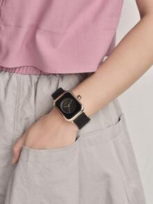 REBIRTH 1pc Women's Silicone Strap Fashionable Waterproof Minimalist Quartz Watch, Suitable For Daily Wear - one-size - View 6