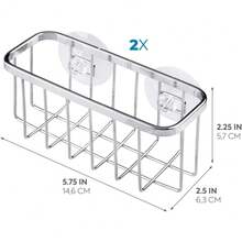 Stainless Steel Sink Sponge Holder With Suction Cup - Kitchen Bathroom Organization - 2.25 Inches Deep X 2.5 Inches Wide X 5.75 Inches High - 1-Piece Set - Polished - Perfect Gift For Homeowners - Bạc - Xem 3