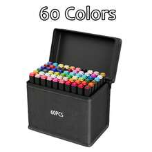 24/36/48/60/80/120/168/262 色绘图马克笔双头永久性艺术素描马克笔适用于插图学校提供返校 - 彩色 - 查看 12