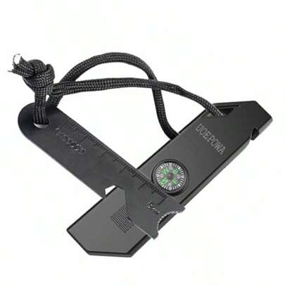 Multifunctional Survival Tool With Compass Storage Room And Whistle Outdoor Survival Kit Essential Camping And Hiking Gear For Emergency Rescue