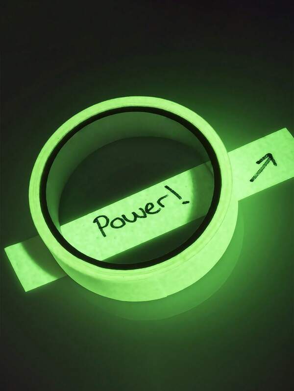 2pcs Green Fluorescent Glow-In-The-Dark Tape, Self-Luminous Night Glowing Adhesive Tape, Anti-Slip Decorative Tape,Glow Tape, Glow In The Dark Gaffers Tape, Neon Fluorescent, Luminous Reflective Tape, Waterproof, High Visibility For Stairs, Stage, Warning Marking,Dark Areas,Halloween Party Decorations