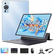 UXD A5 Android 15 Tablet 10.1" IPS, 12GB+256GB (Expandable To 1TB), 4G LTE/Wi-Fi, Octa-Core, 6000mAh, With Keyboard, Mouse, Stylus, Case & More - 藍色 - 查看 1