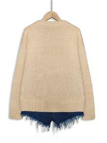 Pull ample en tricot décontracté avec imprimé chat en blocs de couleurs