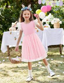 Toddler Tutu Dress Little Girls Summer Tulle Backless Party Birthday Cotton Dresses 2-6Y