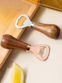 Customized Beer Bottle Opener, Wooden Handle Creative Upright Stainless Steel Bottle Opener, Hotel/Restaurant/Bar Supplies, Multifunctional Promotional Gift, Suitable For Beer Festivals, Holidays And Events, Customized Soda Bottle Opener, Halloween Party Celebration Bottle Opener Tool - Ginger - View 5