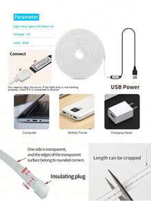 1/2/3/4/5/8/10米柔性RGB霓虹灯带套装，带16色遥控器，可调光，USB供电，防水，适用于圣诞派对装饰、卧室氛围照明、电视背景、化妆镜、浴室梳妆台