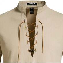 Medieval Renaissance Shirt For Men - Loose Fit Ruffle Pirate Blouse For Gothic Costume