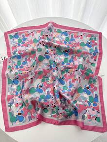 1 件 70 厘米仿丝方巾、印花围巾、百搭围巾 - 彩色 - 查看 2