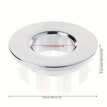 Bathroom Basin Faucet Sink Overflow Cover Brass Six-Foot Ring Insert Replacement Accessories Kitchen Items Kitchen Accessories Kitchen Kitchen Tools - Multicolor - View 5