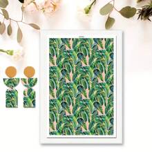 DONQE 美丽植物图案印花水转印纸，制作软陶瓷耳环，双面水粘土转印贴纸 DIY 手工模具