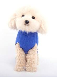 1pc Pet Cat & Dog Pullover Sweater, Halloween Bat Pattern Jacquard Knit Thick Sweater For Small/Medium Dogs, Fashionable Design For Pet Lovers