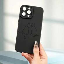 Funda para teléfono Línea Patrón Impresión Ojos Teléfono suave Teléfono Mate Cubierta del teléfono 360 grados Completo 11 12 13 14 Pro 15 16 XR X/ XS 8 Plus SE Smartphone - Negro - Ver 4