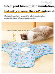Interactive Cat Toys Hide And Seek Moving Concealed Teaser Rechargeable Automatic Indoor Kitten Exercise Rotating Electric Toys Electric Hunting Cover Pet Gift Pet Toy - Multicolor - View 9