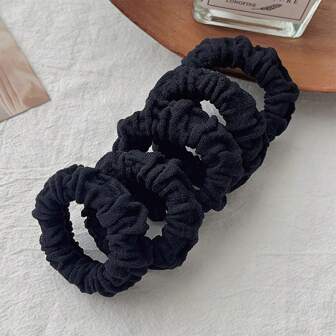 10pcs High Elasticity Thick Nylon Hair Ties, Suitable For High Ponytail Fixing And Daily Hairstyles, Hair Accessories, Home Beauty Women Accessory Gifts ,Hair Rope Head Accessories