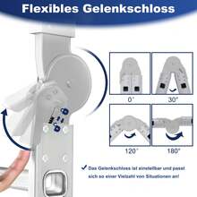 Multi-Purpose Aluminium Ladder 4x3 With Platform, 6-In-1 Folding Ladder, 340cm, Up To 150kg, Silver - Silver - View 6