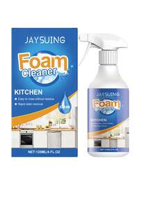 1 pieza Juego de limpiador de espuma desengrasante de cocina de 120ml, apto para estufa, fregadero, pared, horno y otras superficies grasosas, agente de limpieza desengrasante de uso intensivo
