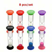 6个/8个彩色计时器,小型沙漏计时器,沙漏装饰,派对装饰,节日用品,家居装饰,生日礼物,返校礼物,情人节小礼物 - 多色2 - 查看 14