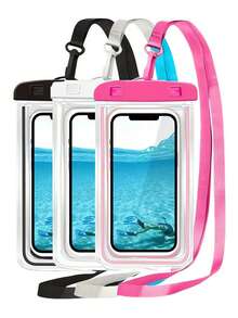 1pc Waterproof Bag Universal Waterproof Phone Pouch Airbag Waterproof Mobile Phone Bag Swimming Underwater Waterproof Phone Case Beach Cellphone Dry Bag For Smartphone Sports Bag Sport Bag Holiday Travel Vacation Summer Swimming Bag Holiday Purse Wallet For Outdoor Sport Pool - Multicolor - View 1