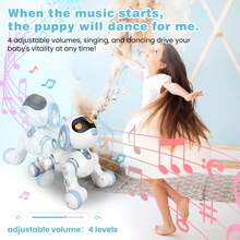 Perro Robot Inteligente con Control Remoto Juguete Interactivo Educativo para Niños 3 Años Promueve Creatividad Razonamiento Tecnología - Azul - Ver 5