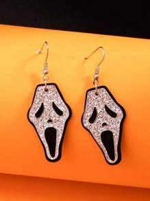 1 Pair Unique Creative Punk Style Halloween Earrings