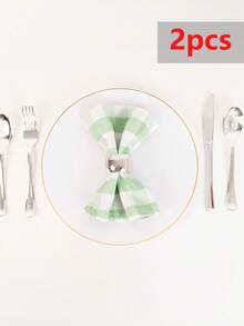 2/6/12 piezas Servilletas de poliéster a cuadros modernos de Halloween y Navidad, adecuadas para restaurante, cocina, cafetería, fiesta festiva, decoración de mesa de comedor, decoración del hogar diaria