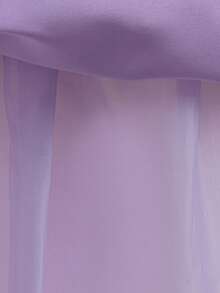 Young Girls Embroidered Mesh Princess Dress With Cap Sleeves, Suitable For School Graduation Ceremony, Flower Girl, Wedding, Does Not Include Headband - Mauve Purple - View 9