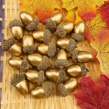 20/10 buc ghinde artificiale aurii realiste cu capac de ghindă pentru meșteșuguri simulare mini ghindă pentru decorarea Zilei Recunoștinței brad de Crăciun DIY nuntă casă decor casă bucătărie decor Crăciun decorare toamnă masă decor