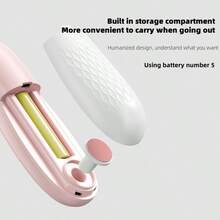 Cortaúñas eléctrico para bebé con 6 cabezales de pulido, diseño silencioso para bebés de 0 a 36 meses, set de cuidado de uñas para recién nacidos, caja de regalo (verde, rosa) - Rosa - Ver 11