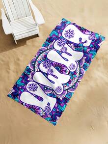 1 منشفة شاطئ مخصصة مطبوع عليها نص مصمم حسب الطلب، مخصصة باسمك. مثالية للاستخدام على الشاطئ، بجانب المسبح، وأثناء رحلات الشاطئ. هذه المنشفة الشاطئية متعددة الاستخدامات مثالية للأنشطة البحرية الخارجية، السفر، وتوفر الراحة أثناء الاستلقاء، التشمس، والاسترخاء. هدية فريدة للأم، الأب، الصديقة، الصديق. - متعدد الألوان - مشاهدة 6