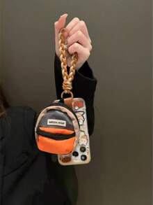 1 套精致多色编织手链 + 斜挎带 + 带连接器的迷你包 - 彩色 - 查看 6