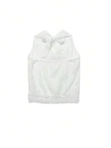 Lace Fitted Halter Neck Sleeveless Top, Slimming