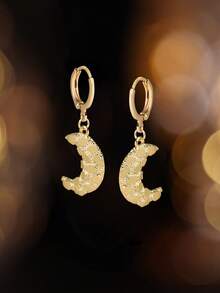 Preço de Atacado de Fábrica Personalizado Brincos de Banda Nugget de Coração Sólido 10K 14K 18K Banda Nugget Brincos de Jóias Finas para Homens e Mulheres