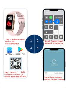 LIGE 智能手表/睡眠监测器、健身追踪器、运动模式、步数卡路里计数器、活动、健康追踪器 IP67 防水、来电和信息通知 - 1 Set - 查看 9